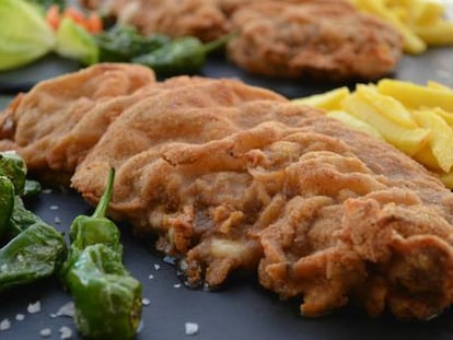 Cachopo de la taberna gastron&oacute;mica Los platos de Soto, en Palma de Mallorca.
 