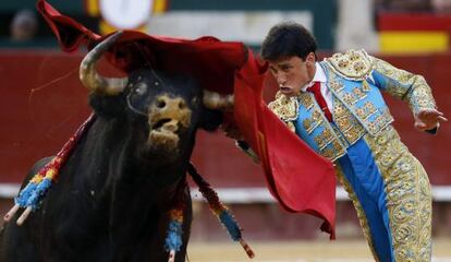 Feliberto con su segundo astado de la tarde.