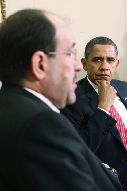 Barack Obama y Nuri al Maliki, primer ministro iraquí, en 2009.