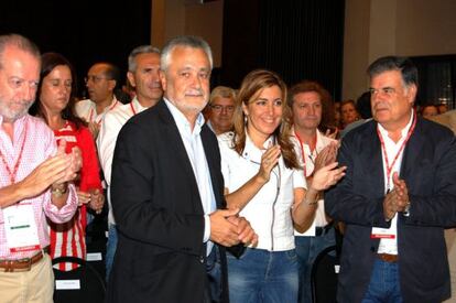 Fernando Rodríguez Villalobos, José Antonio Griñán, Susana Díaz y José Antonio Viera.