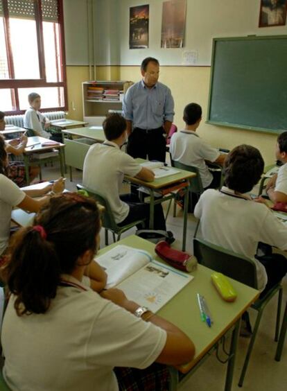 Alumnos en una clase de Educación para la Ciudadanía.