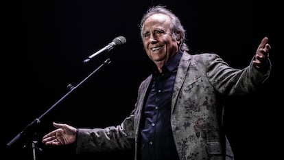 Joan Manuel Serrat, en uno de sus conciertos de despedida en Madrid en 2022.