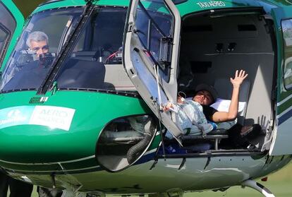 Neymar abandona en helicóptero la concentración de Brasil