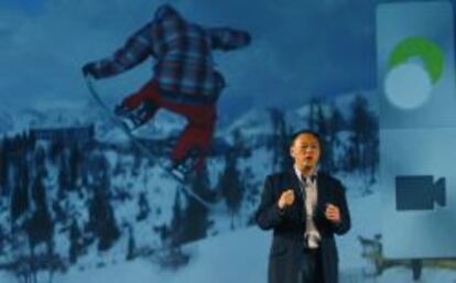 Peter Chou, consejero delegado de HTC en el Mobile World Congress en Barcelona, en 2012.