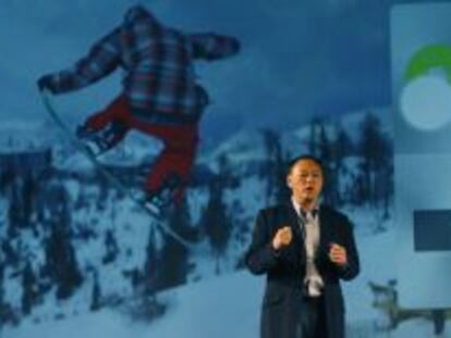 Peter Chou, consejero delegado de HTC en el Mobile World Congress en Barcelona, en 2012.