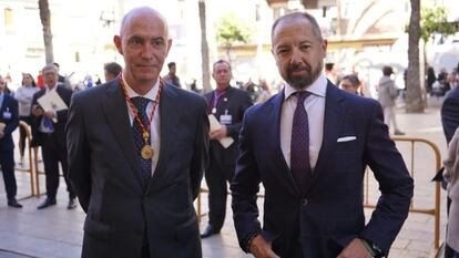 Juan Manuel Badenas (a la izquierda) y  José Vicente Gosálbez, en una imagen de archivo.