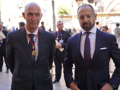 Juan Manuel Badenas (a la izquierda) y  José Vicente Gosálbez, en una imagen de archivo.