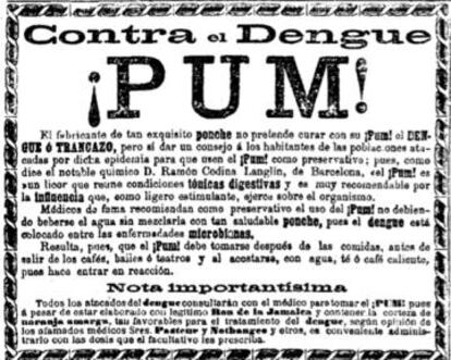 Publicidad del ponche Pum.