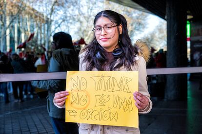 María Cabreras (19 años) es estudiante de técnico superior en Anatomía Patológica y Citodiagnóstico en el instituto Antonio Machado. 