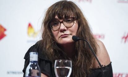 La directora Isabel Coixet durant la roda de premsa.