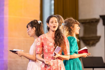 Las cuatro integrantes del grupo vocal Contre le Temps durante el concierto que ofrecieron en la Pieterskerk el miércoles por la tarde.