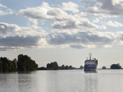 El r&iacute;o Guadalquivir a su paso por Coria del R&iacute;o.