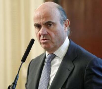 El ministro de Economía, Luis de Guindos, en una reciente intervención.