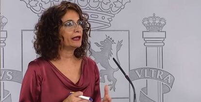 La ministra de Hacienda y portavoz del Gobierno, María Jesús Montero.