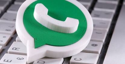 Un logo en 3D de Whatsapp.