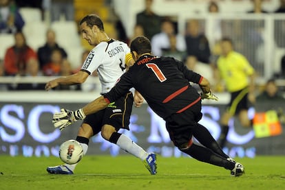 Soldado, en el momento de batir a Iraizoz.