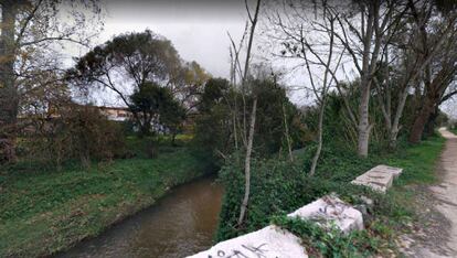 Senda junto al río Lagares a su paso por Vigo, donde se encontró el cadáver del octogenario. 
 