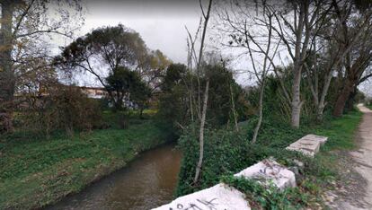 Senda junto al río Lagares a su paso por Vigo, donde se encontró el cadáver del octogenario.