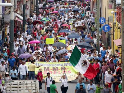 Marcha este martes en Cuernavaca (Morelos).