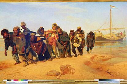 'Sirgadores del Volga' (1870-1873), de Iliá Repin. Pertenece al Museo Estatal de Arte Ruso de San Petersburgo.