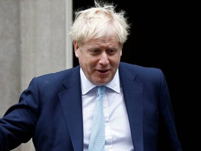 El primer ministro británico, Boris Johnson, ayer en Downing Street.