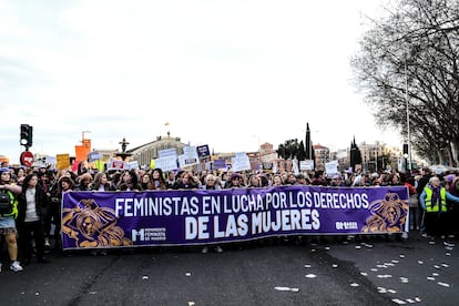 Manifestación del 8-M en contra de la 'ley trans'.