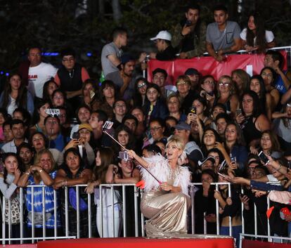 La modelo China Suárez, durante la gala del festival de Viña del Mar en 2019.