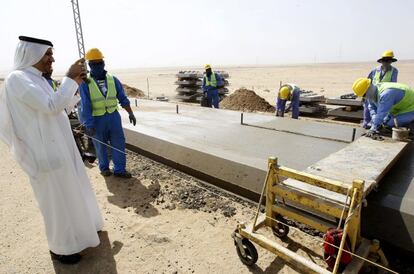 Obras del tren que unir&aacute; Medina y La Meca, la mayor adjudicaci&oacute;n a un consorcio espa&ntilde;ol en la historia. 