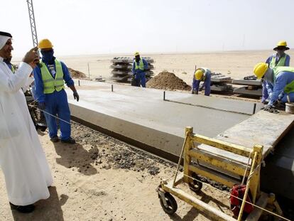 Obras del tren que unir&aacute; Medina y La Meca, la mayor adjudicaci&oacute;n a un consorcio espa&ntilde;ol en la historia. 