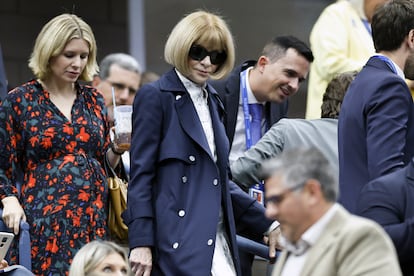 Anna Wintour a su llegada al parido final del Campeonato de Tenis del Abierto de Estados Unidos.