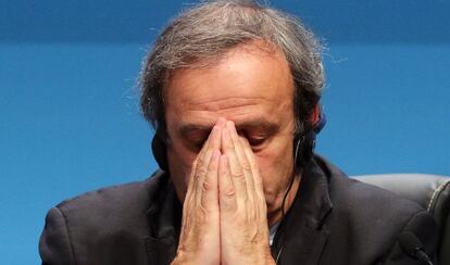 Platini, en un congreso de la UEFA en Viena el pasado 8 de octubre.