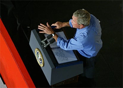 El presidente Bush, durante un mitin electoral en Albuquerque, el pasado jueves.