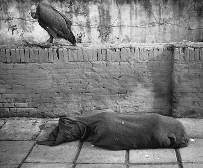 Varanasi, India, 1999. Fotografía incluida en la muestra 'Miniaturas' de Pentti Sammallahti.