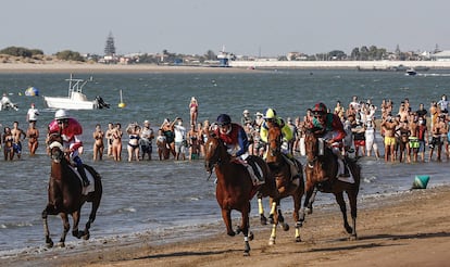 Ambiente de una de las carreras de caballos.