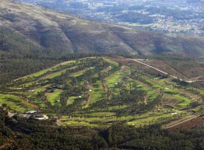 Un campo de golf en Domaio, Moaña (Pontevedra).