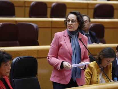 La ministra de Trabajo, Magdalena Valerio, en el Senado