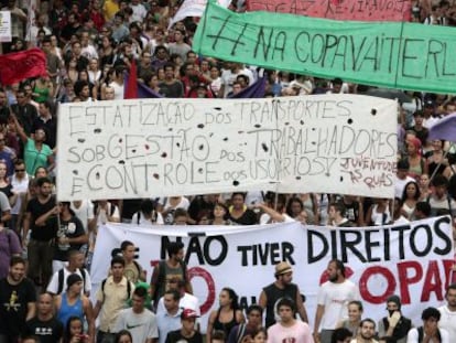 Manifestantes no Rio, em 2013.