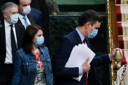 El presidente del Gobierno, Pedro Sánchez, en el Congreso de los Diputados.