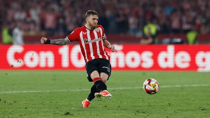 El capitán del Athletic Club, Iker Muniain, en la final de Copa.