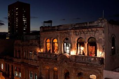 Terraza del restaurante La Guarida, en La Habana.