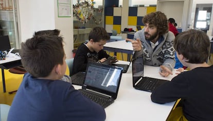 Una aula d'un centre concertat a Lleida.