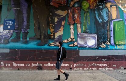 Una de las calles de San Ysidro (EE UU), en la frontera con Tijuana (México).