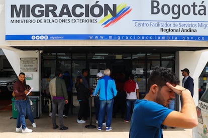 Las oficinas de Migración del Ministerio de Relaciones Exteriores de Colombia en Bogotá.