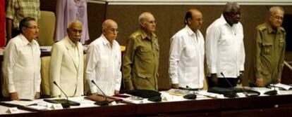 Cuban President Raúl Castro, left, presides over a communist party meeting in 2010.