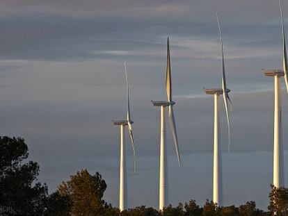 Imagen de un parque e&oacute;lico de Acciona.