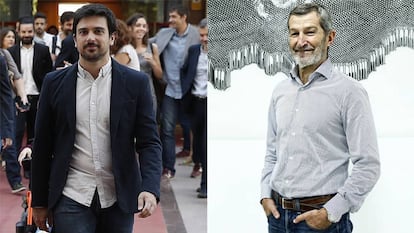 Los secretarios generales de Podemos en la Comunidad de Madrid y en la capital, Ramón Espinar y Julio Rodríguez.