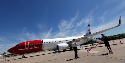 Boeing 737-800 de Norwegian Air, en Buenos Aires (Argentina).