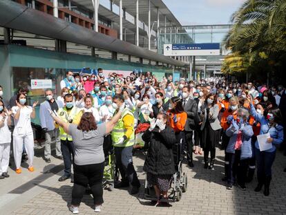 Imagen del acto de cierre del hospital de campaña de Ifema, el pasado mayo.