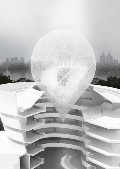 En el a?o 2009, MAD Architects plante una propuesta para el espacio central del Museo Guggenheim de Nueva York. Consista en un enorme globo que atravesaba el techo del museo, flotando por encima de la rotonda central. Un nuevo espacio, en forma de mirador, que permita disfrutar de las vistas del interior del museo (pudiendo observarlo desde su parte ms alta) y de la ciudad.