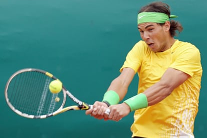 Nadal, en un momento del partido ante Gasquet.